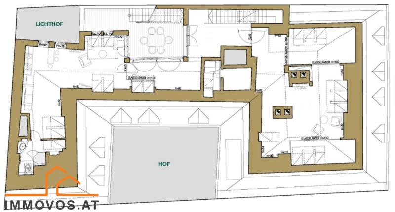 Ebene 2 mit Terrasse 1 - Renderingplan