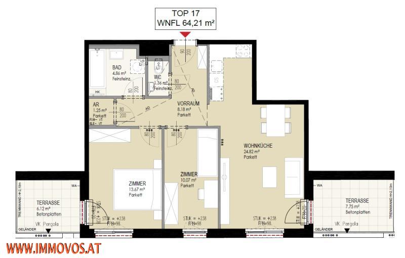 3 Zimmer + 2 Terrassen + Komplettk&#252;che + optimales Layout f&#252;rs Homeoffice - Garage - Erstbezug! /  / 1230 Wien 23.,Liesing / Bild 3