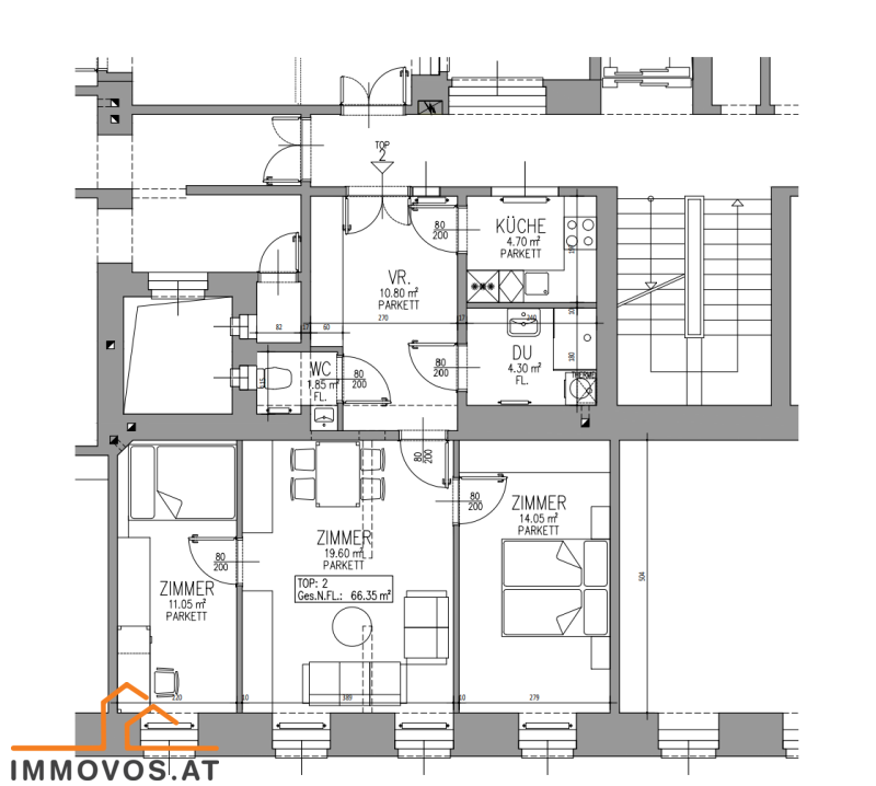 ++ERSTBEZUG++66M2 +3-ZIMMERWOHNUNG AM AUGARTENSPITZ-KARMELITERVIERTEL- N&#196;HE U2 TABORSTRA&#223;E ,1020 WIEN /  / 1020 Wien 2.,Leopoldstadt / Bild 1