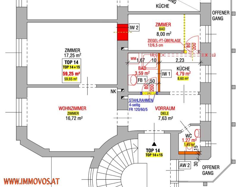 3 Zimmer ALTBAU - INNENHOF - RUHELAGE - ERSTBEZUG nach SANIERUNG /  / 1150 Wien 15.,Rh-Fh / Bild 2