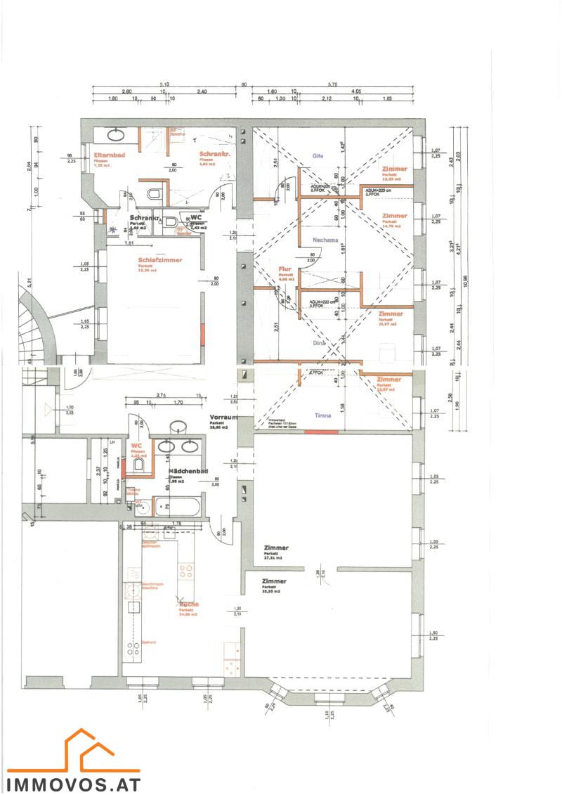 MODERNISIERTE GROSSB&#220;RGERLICHE ALTBAUWOHNUNG IN ST&#196;DTISCHER BESTLAGE /  / 1020 Wien 2.,Leopoldstadt / Bild 5