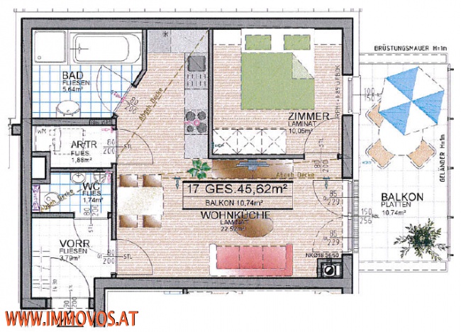 2-ZIMMER MIETWOHNUNG MIT BALKON UND STELLPLATZ AM ANNINGERPARK! /  / 2351 Wiener Neudorf / Bild 5