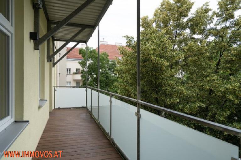 balcony looking to green courtyard