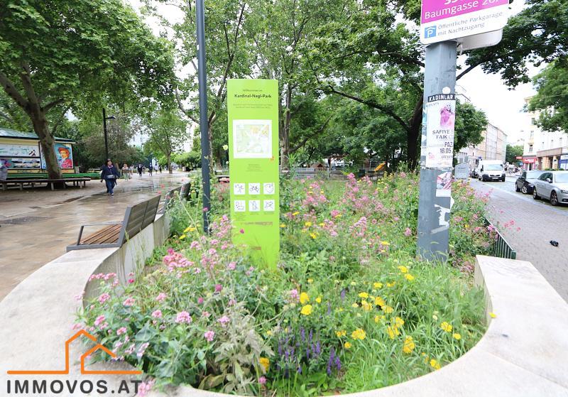green area next to underground station