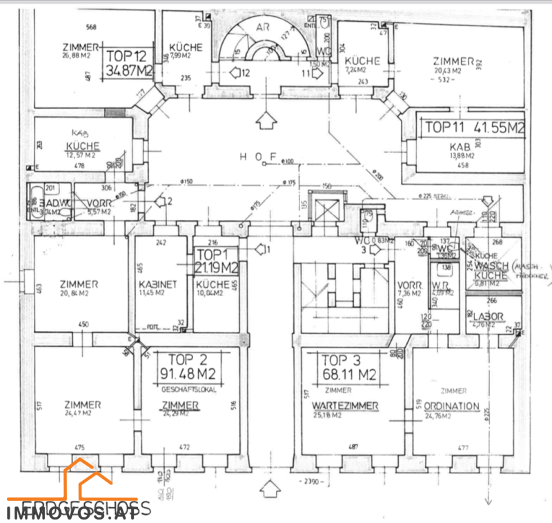 Auszug aus dem früheren Bestandsplan