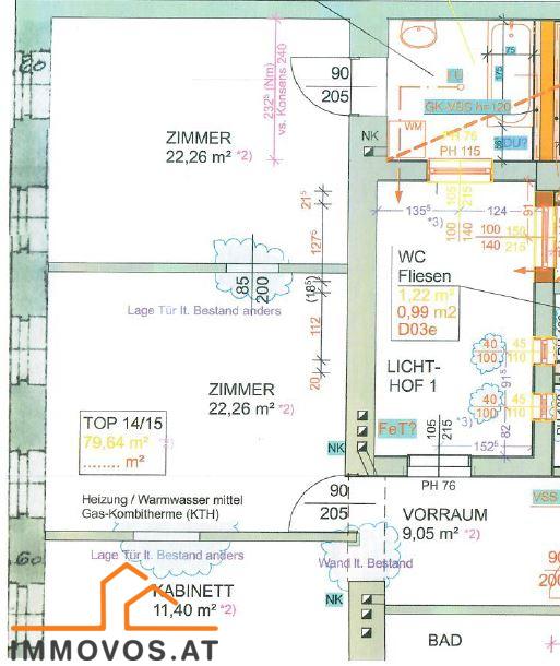 SANIERUNGSBEDÜRFTIGE ZWEI/DREI-ZIMMER-WOHNUNG / / 1150 Wien 15.,Rh-Fh / Bild 2