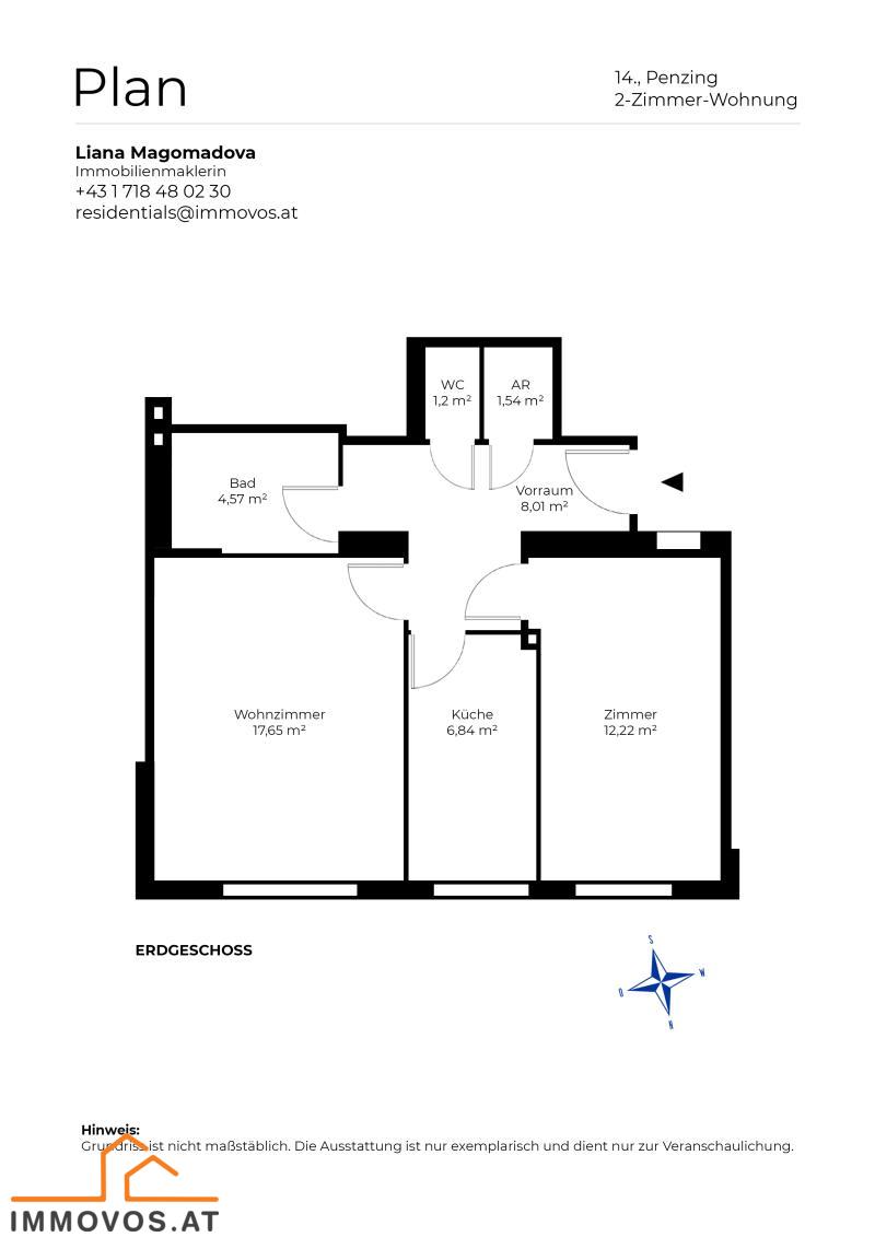 RUHE TRIFFT STADTLEBEN - HOFSEITIGE 2-ZIMMER-WOHNUNG - NÄHE U4 HIETZING /  / 1140&nbsp;Wien 14.,Penzing / Bild 5