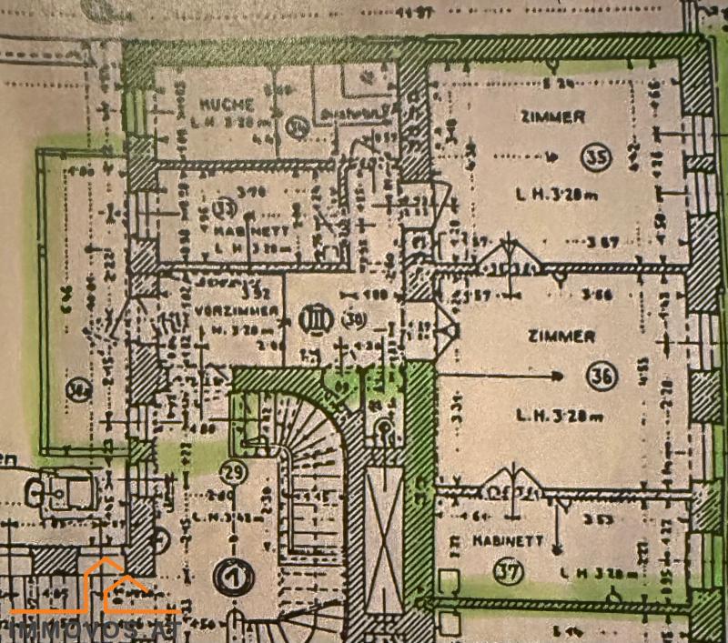 HELLE 3-ZIMMER-ALTBAUWOHNUNG MIT BALKON IN INNENHOFLAGE - NÄHE STADTZENTRUM KORBEUBURG /  / 2100&nbsp;Korneuburg / Bild 9