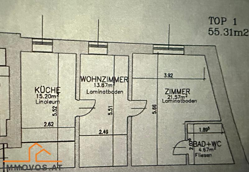 CHARMANTE ALTBAUWOHNUNG MIT BALKON IN DEN INNENHOF & ZUSÄTZLICHER SOUTERRAIN-EINHEIT  /  / 2000&nbsp;Stockerau / Bild 3