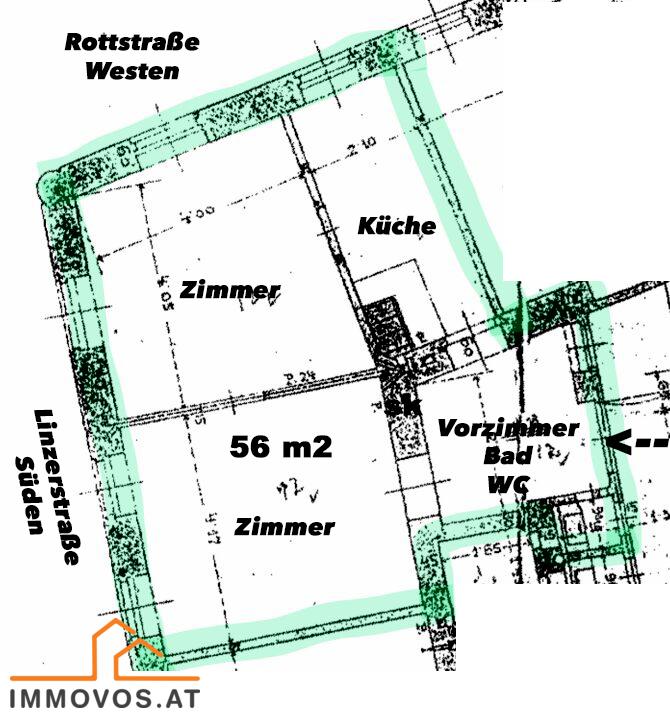 sanierungsbedürftige 2-ZIMMER ALTBAUWOHNUNG / / 1140 Wien 14.,Penzing / Bild 2
