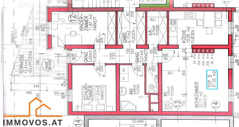 großzügige TERRASSENWOHNUNG mit PKW-Stellplatz / / 2700 Wiener Neustadt / Bild 3